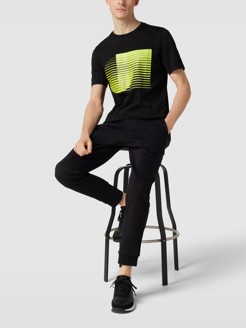T-Shirt mit Logo-Print in schwarz