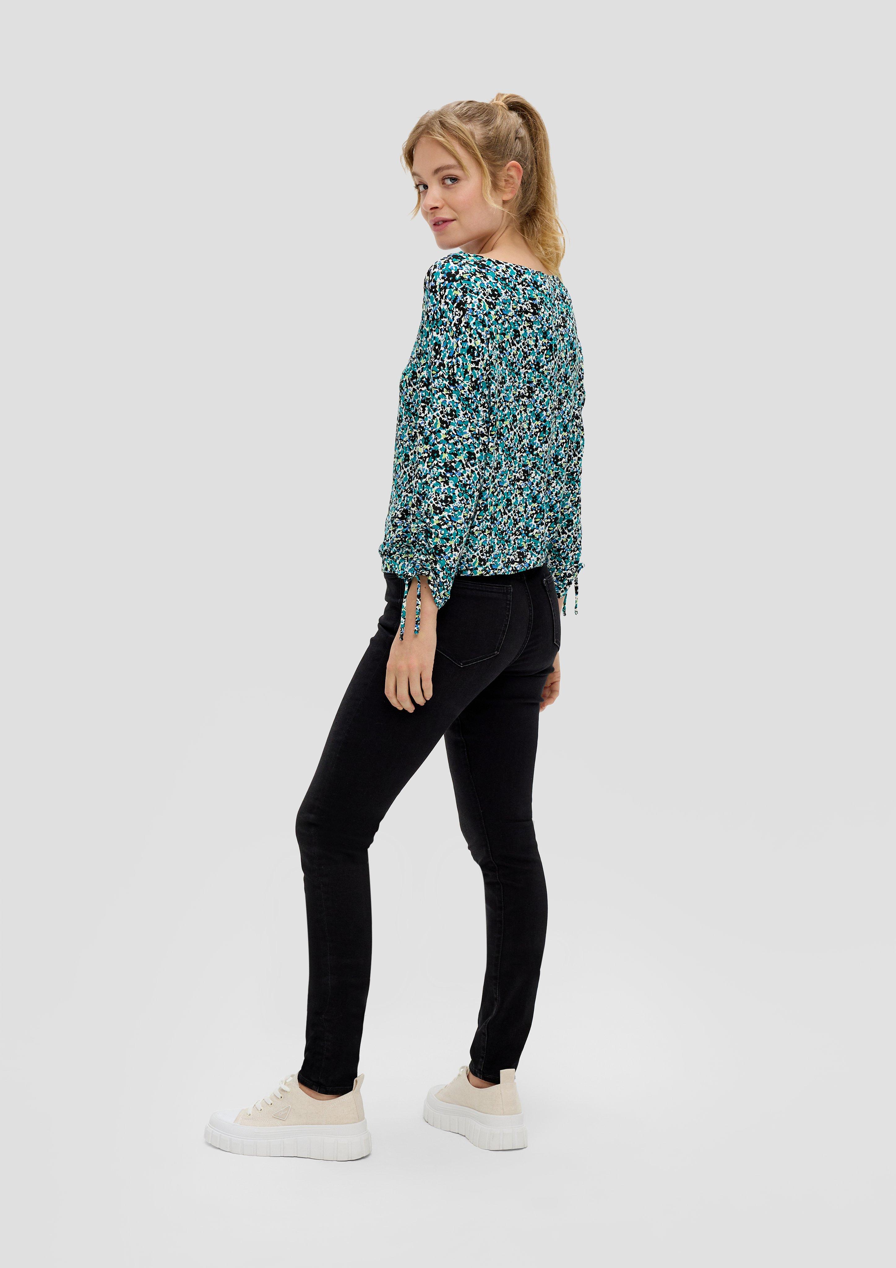 Langarmshirt mit Raffung an den Ärmeln   2142202-99A0