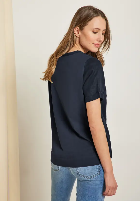 CECIL Leinenbluse im Materialmix