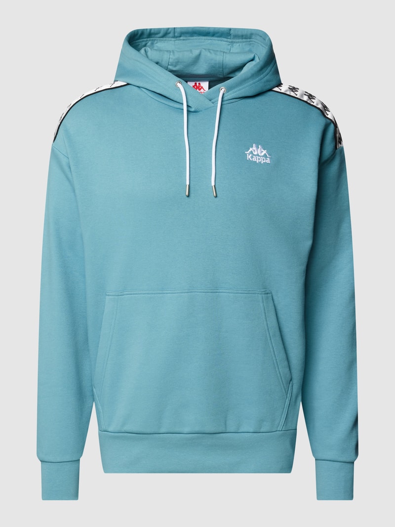 Hoodie mit Logo-Stitching in mint