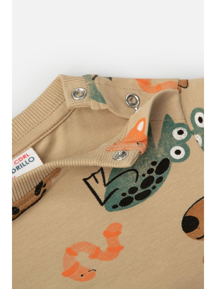 Coccodrillo T-shirt mit langen Ärmeln in beige günstig kaufen 68