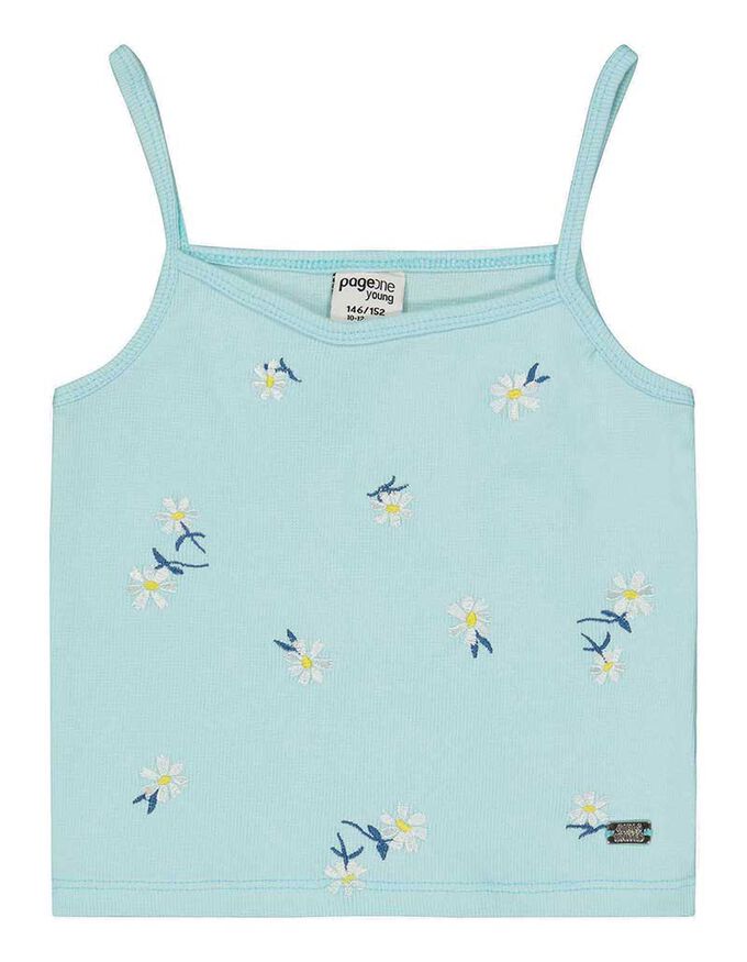 Mädchen Cropped Top - Stickereien