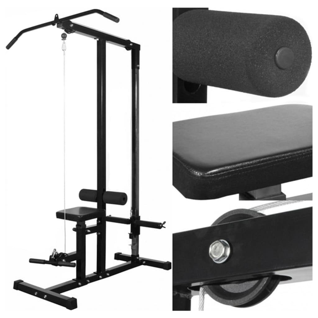 vidaXL Hantelbank Kraftturm mit Langhantel und Kurzhantel-Set 30,5 kg