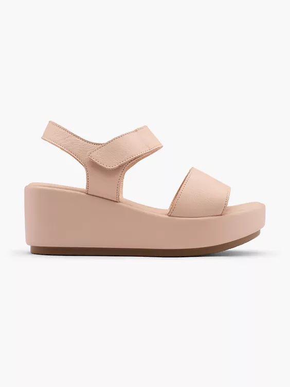 5th Avenue Leder Keilsandalette