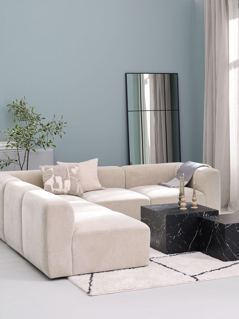 SKEJBY SKEJBY Sofá modular de canto de 5 lugares em tecido areia