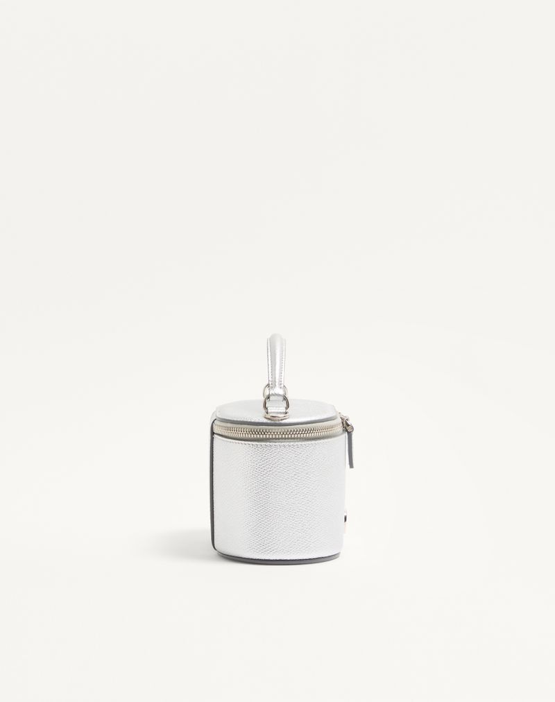 Mini Vanity Bag VLogo Signature In Vitello Granato Laminato