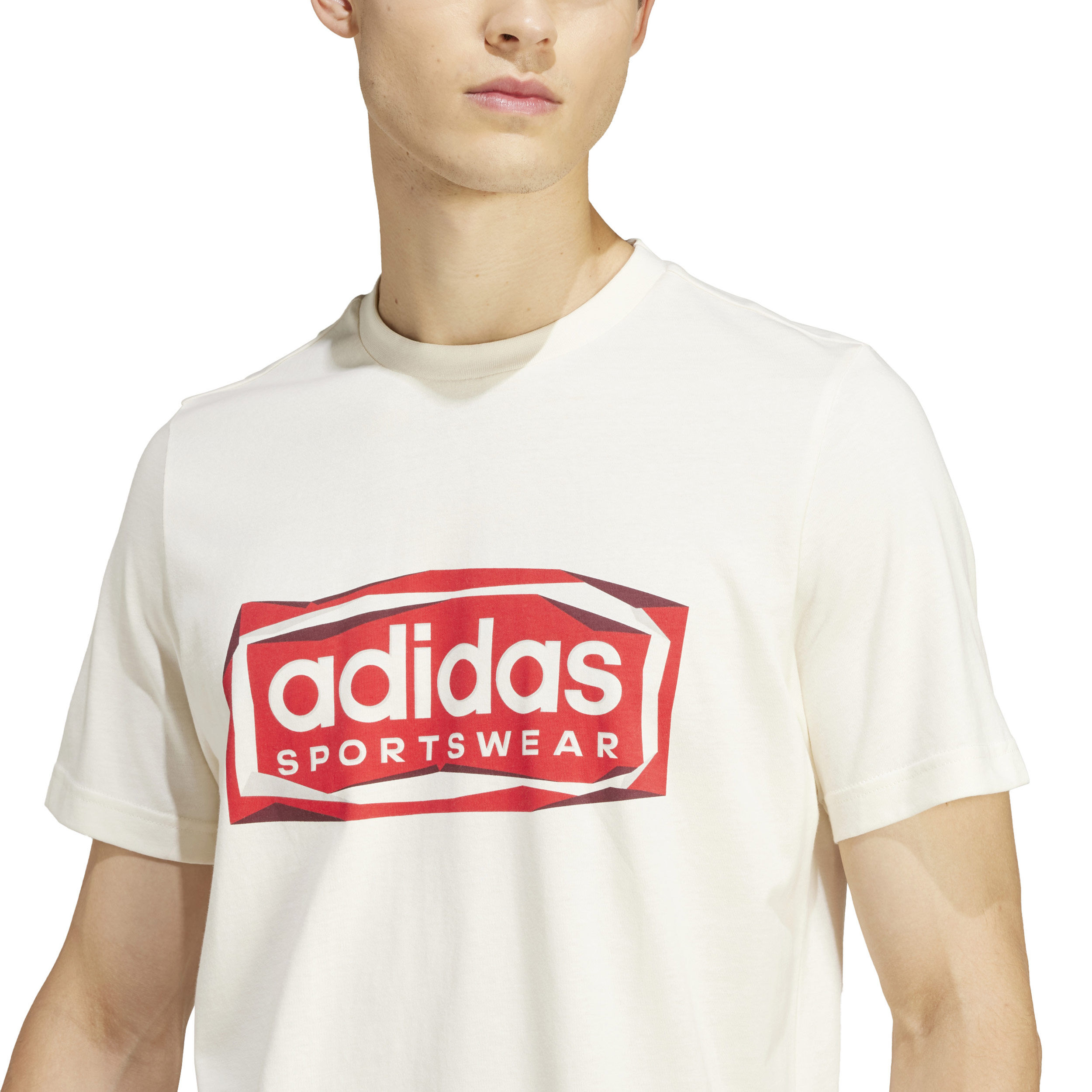 FLD SPW Logo T-Shirt Herren - Creme, Rot