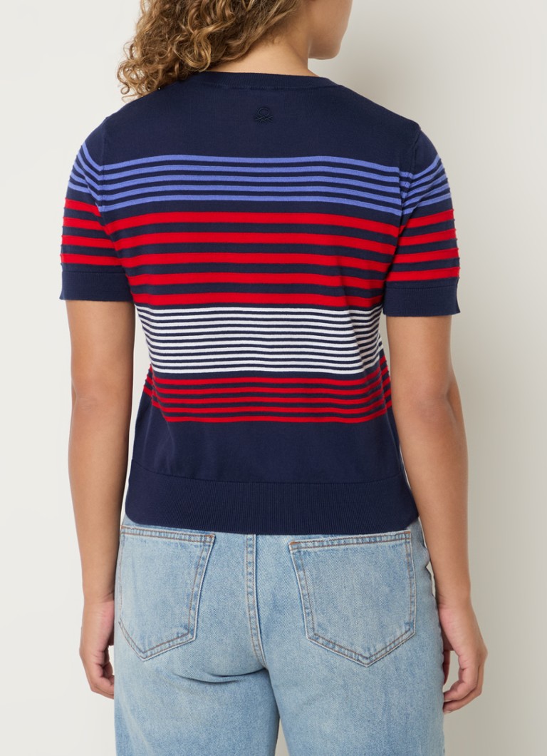 Benetton Fine-knit T-shirt with stripe print