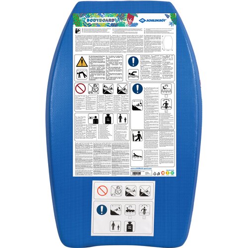 SCHILDKRÖT SCHWIMMBRETT BODYBOARD M, MIT NYLONÜBERZUG UND EPS SCHAUMSTOFF-KERN, 69 X 45 C