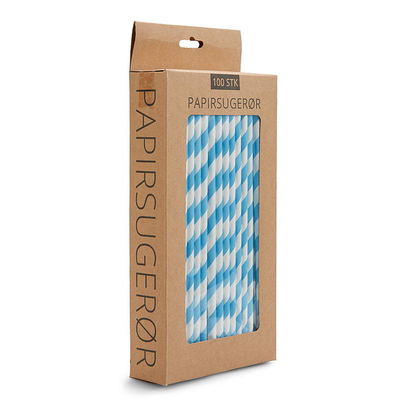 Natur Papirsugerør 100-pk