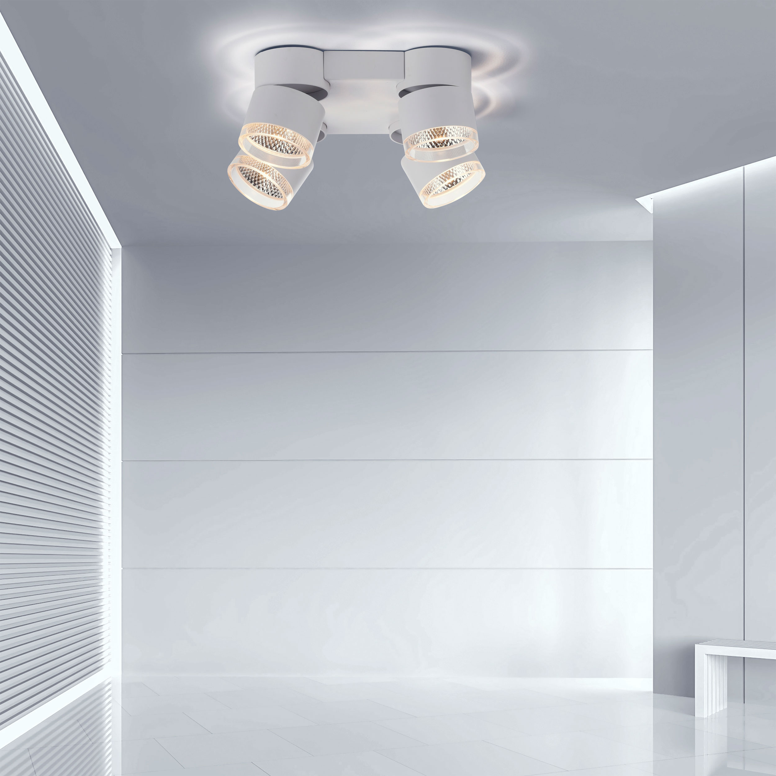 PURELED-Deckenleuchte 4flg