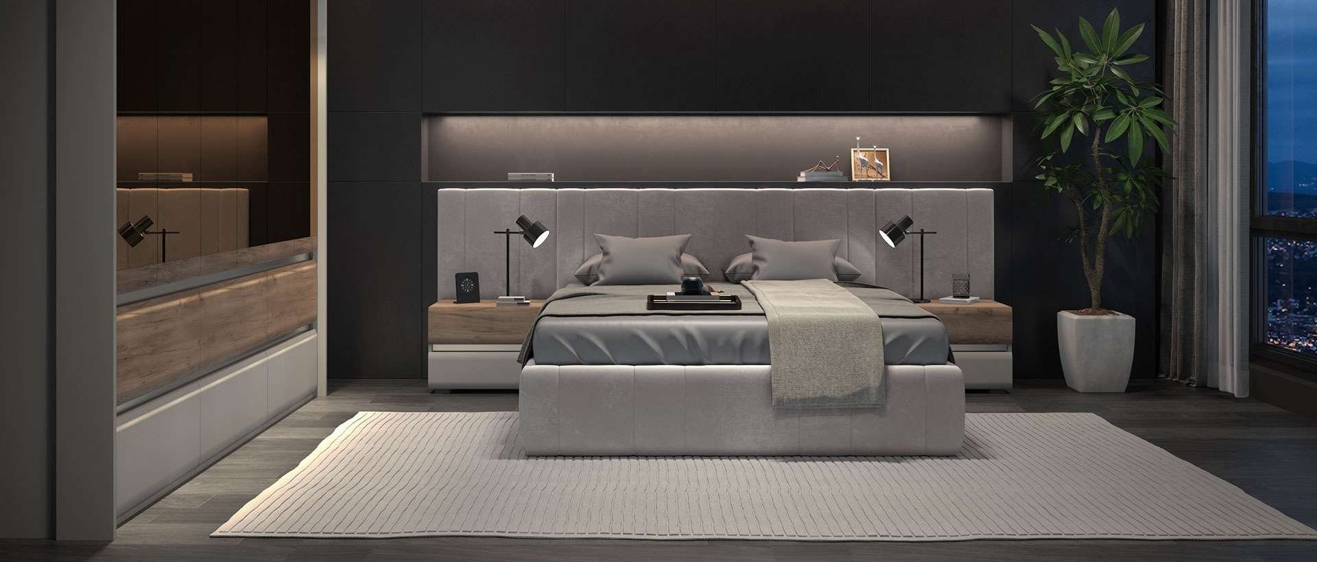 Places of Style Nachtkommode Invictus, UV lackiert, mit Soft-Close-Funktion