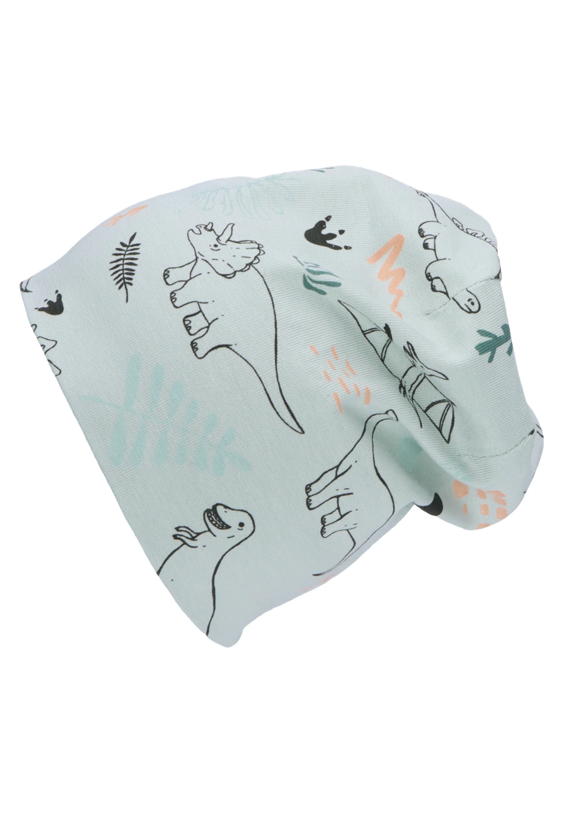 Slouch-Beanie bedruckt mit Dinosaurier