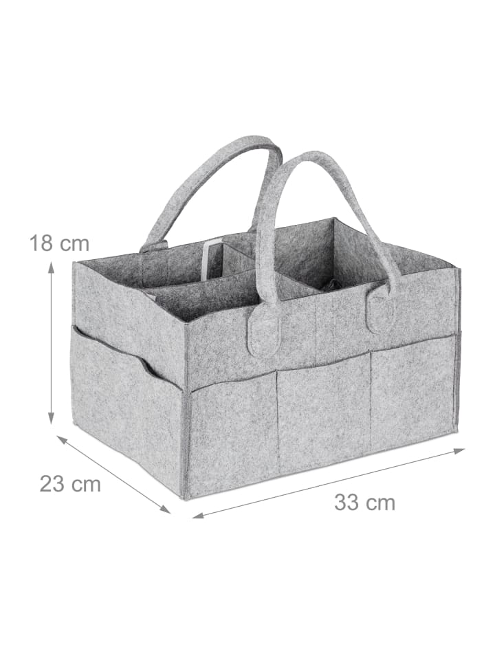 relaxdays Baby-Windel-Caddy in Hellgrau günstig kaufen onesize