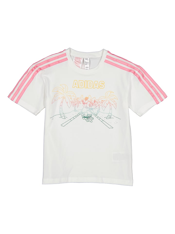 adidas Shirt in Weiß/ Rosa günstig kaufen