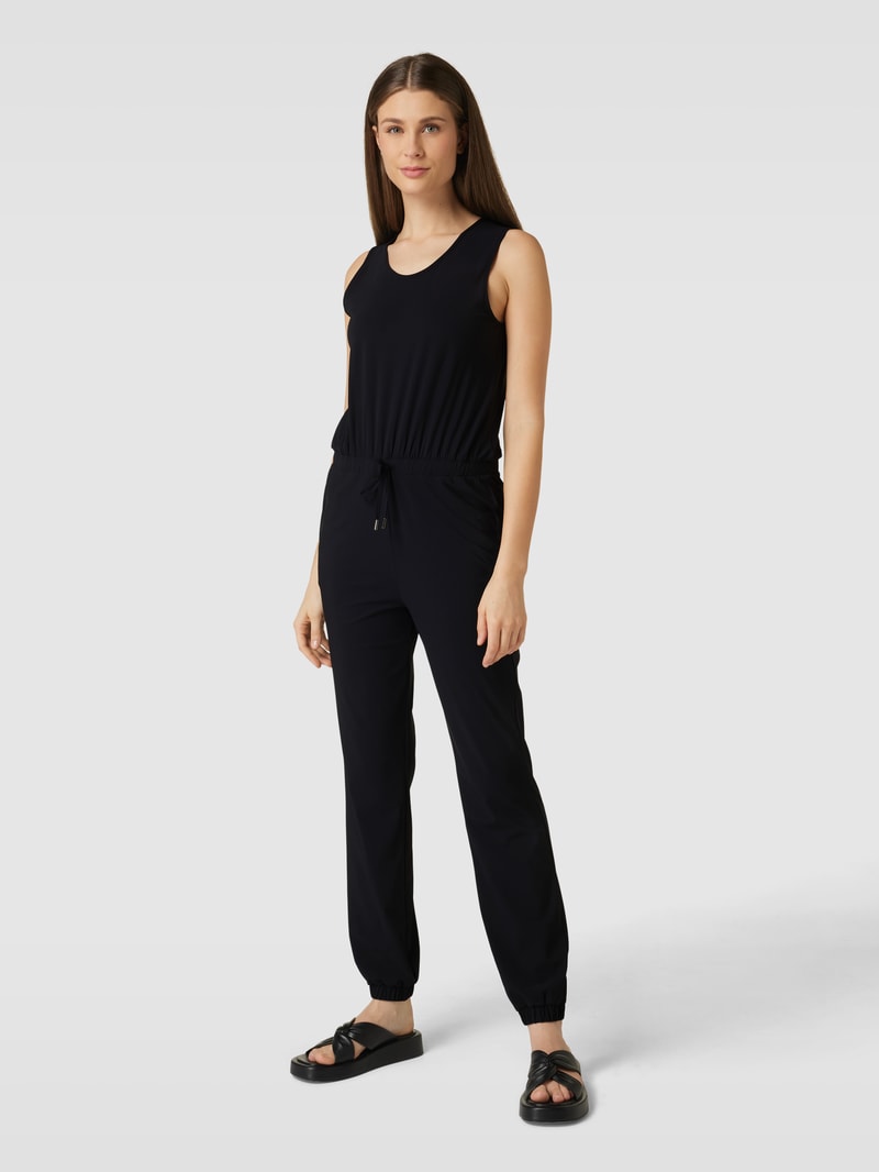 Jumpsuit mit Rundhalsausschnitt Modell 'Ecetera' in schwarz