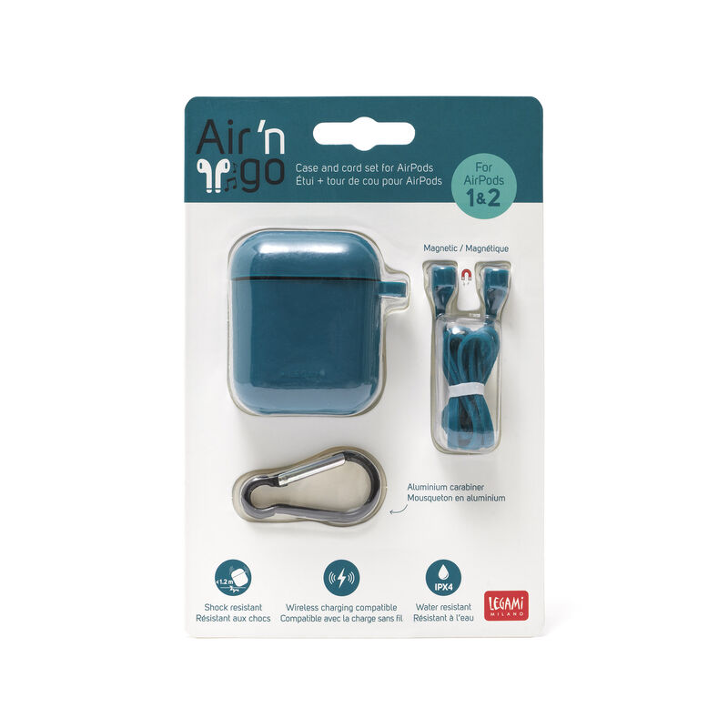Conjunto compuesto por estuche y correa de transporte para AirPods - Air'n Go