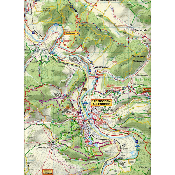 Unteres Werratal, Bad Sooden-Allendorf, Hoher Meißner und Umgebung 1 : 35 000 - Wanderkarte
