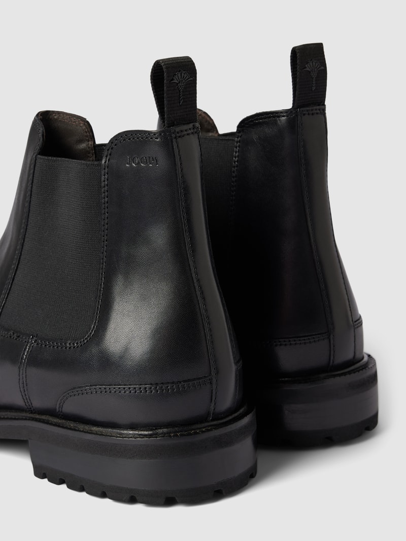 Chelsea Boots mit Label-Details Model 'Danilo' in schwarz