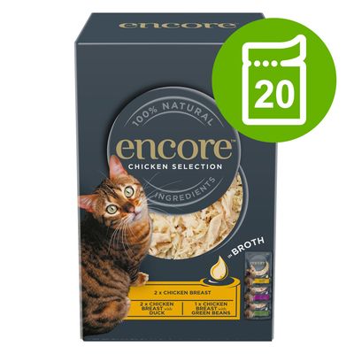 Sparpaket Encore Cat Pouch in Brühe 20 x 50 g