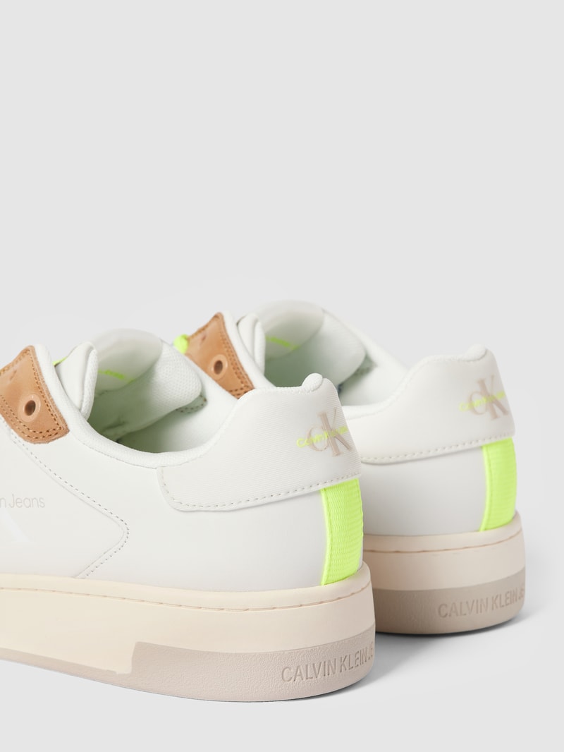 Sneaker mit Label-Details Modell 'BASKET CUPSOLE' in beige