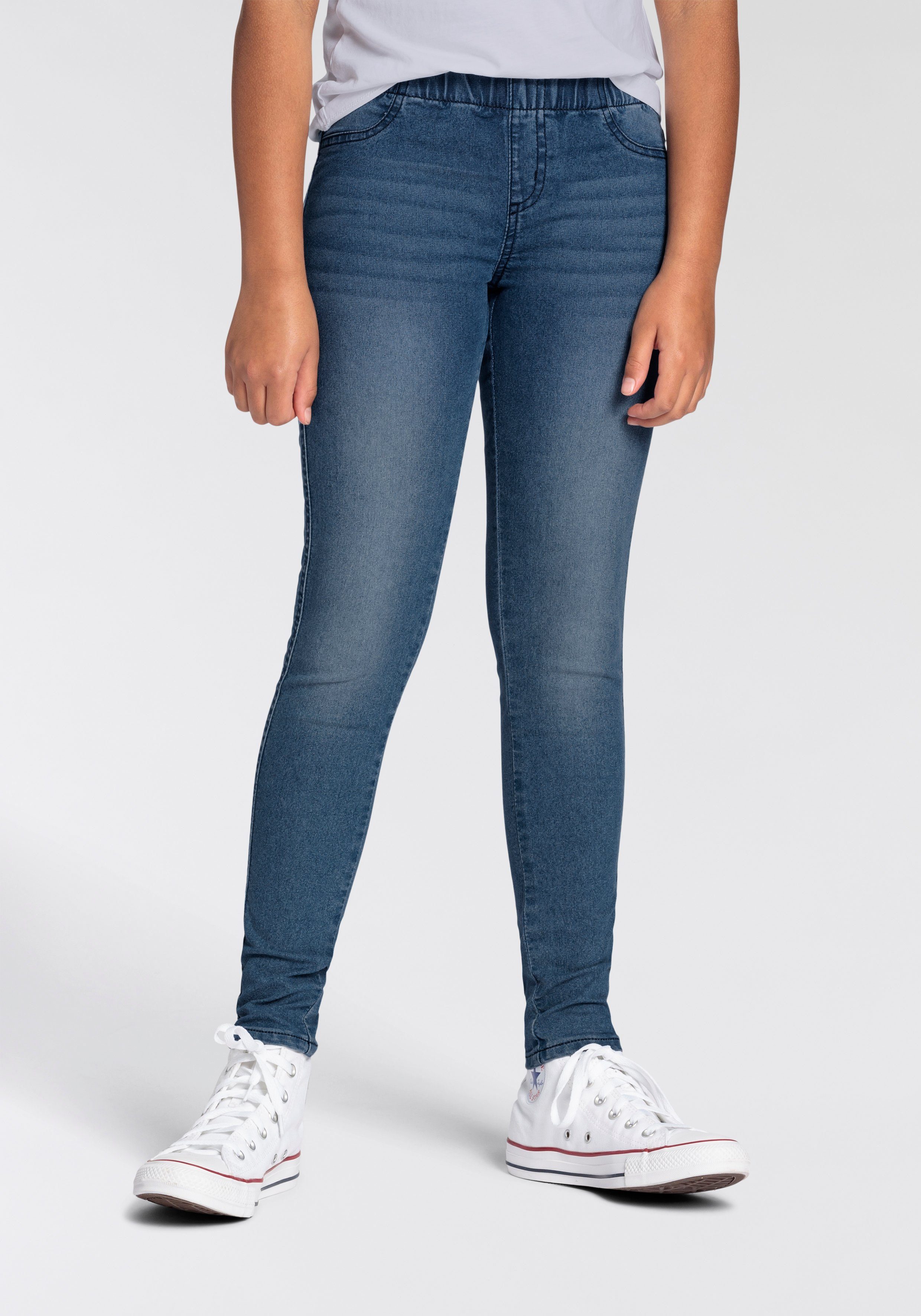 DELMAO Skinny-fit-Jeans für Mädchen