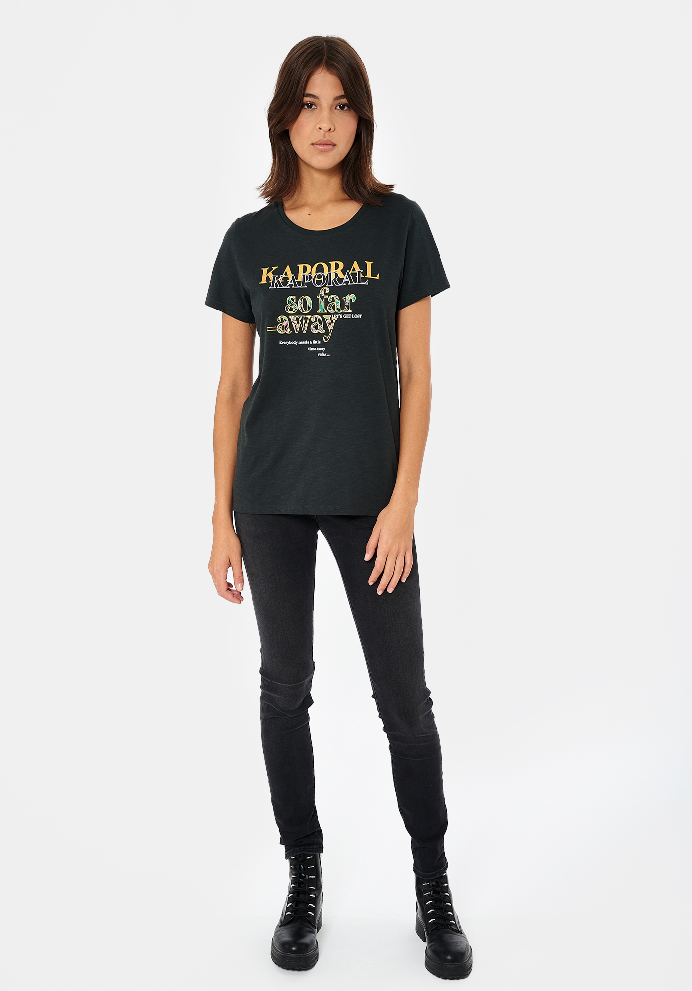 JEMA   T-shirt gris Femme en 100% coton bio