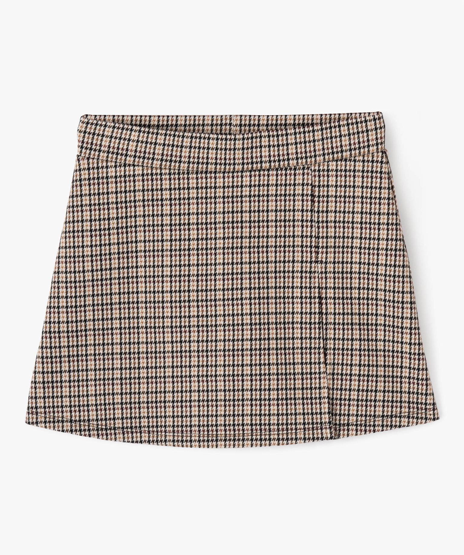 Jupe short à motif pied de poule fille carreaux | GEMO