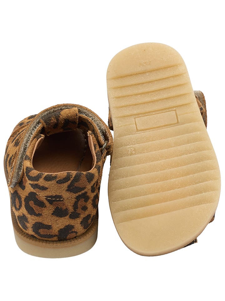 POM POM Leder-Halbsandalen in Hellbraun günstig kaufen