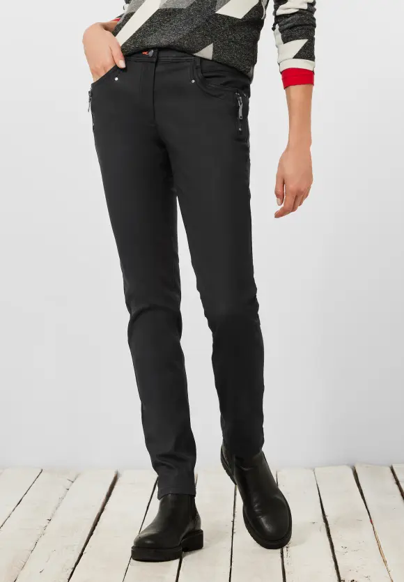 CECIL Slim Fit Hose mit Coating