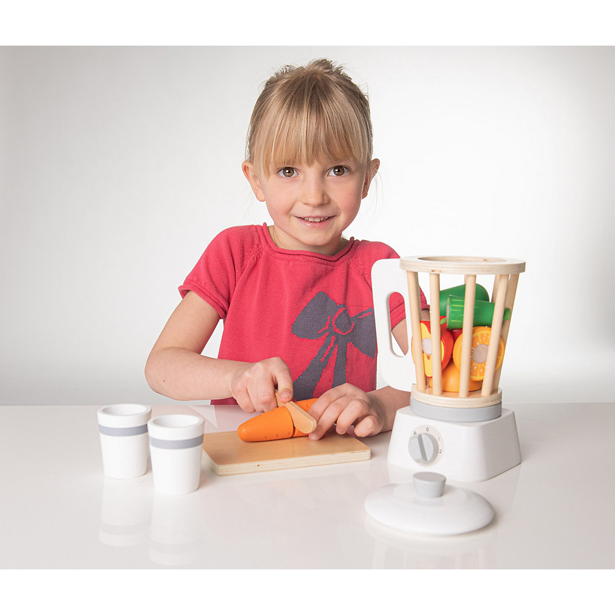 BEEBOO Holz Standmixer mit Zubehör, 15-tlg.