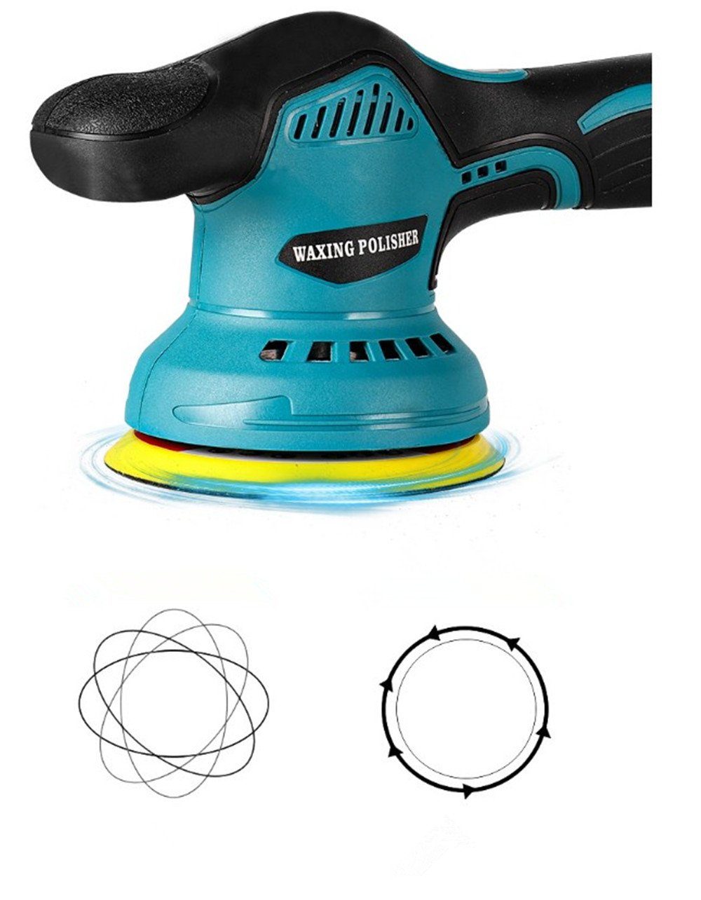 XDOVET Poliermaschine Auto Poliermaschine Set Polieraufsatz,Poliermaschine Kabellos, 2500 min. U/min, 8 Geschwindigkeiten 2500-5500rpm,Profi Kleine Poliermaschine