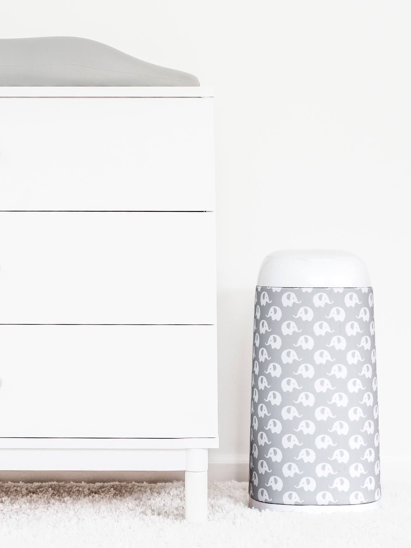 Housse décorative pour poubelle à couches Dress-Up ANGELCARE gris
