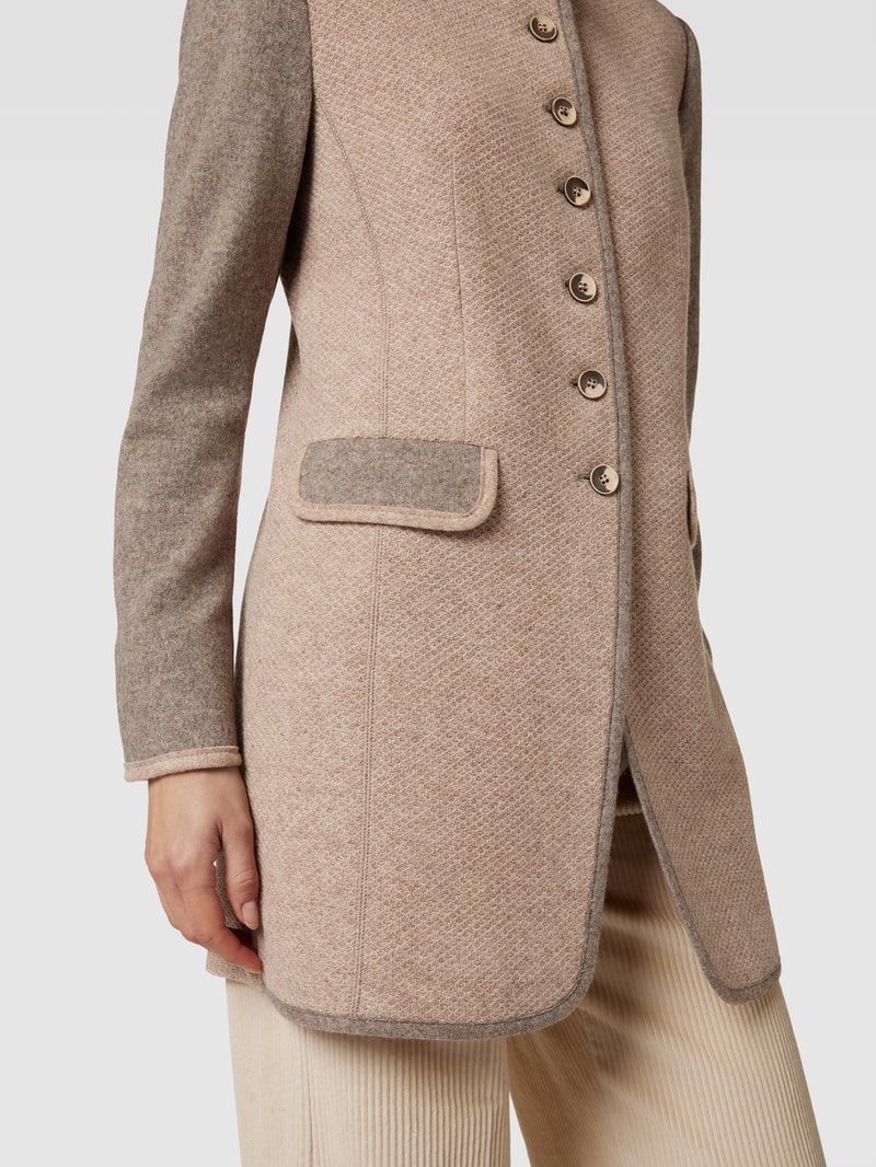 Longblazer mit Pattentaschen in sand