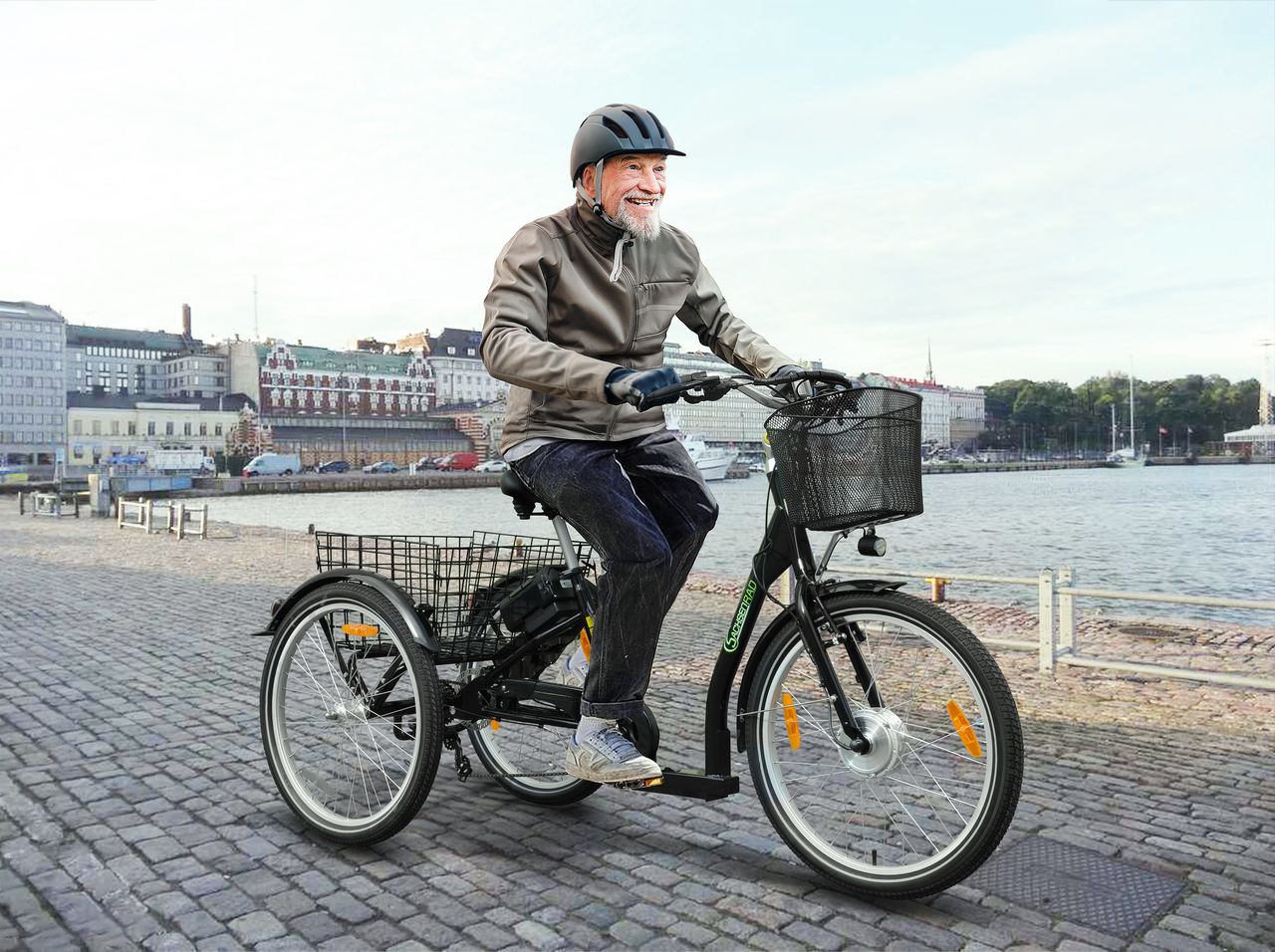 SachsenRad SachsenRad Lastenrad Dreirad T3A Trio mit Alarmanlage, Klapprad