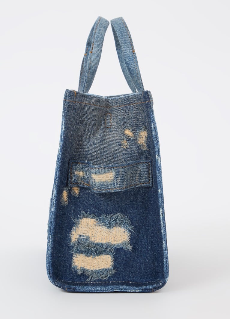 Marc Jacobs The Tote Bag M džinsa rokassoma ar noņemamu plecu siksnu
