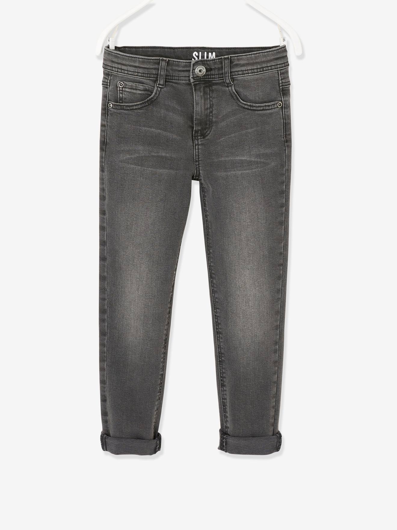 Vertbaudet Jungen Slim-Fit-Jeans WATERLESS, Hüftweite COMFORT Oeko-Tex - dark blue