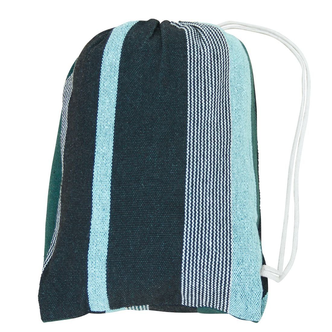 yourGEAR Hängematte yourGEAR Maui Smaragd - Hängematte 200 x 120 cm 240 kg Baumwolle Tuchhängematte Packtasche