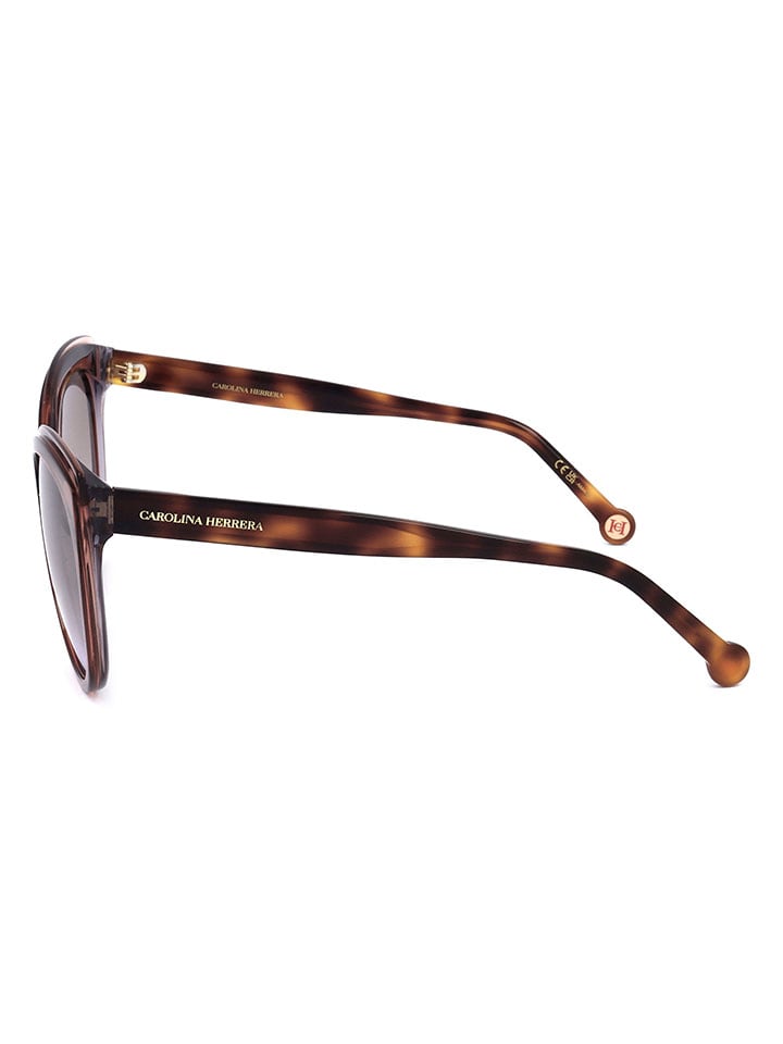 Carolina Herrera Damen-Sonnenbrille in Hellbraun günstig kaufen 57
