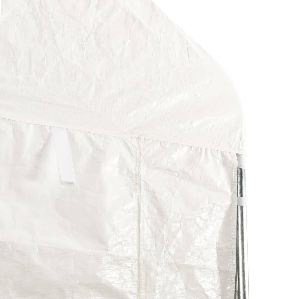 vidaXL Partyzelt Pavillon mit Dach Weiß 2,28x2,23x2,69 m Polyethylen