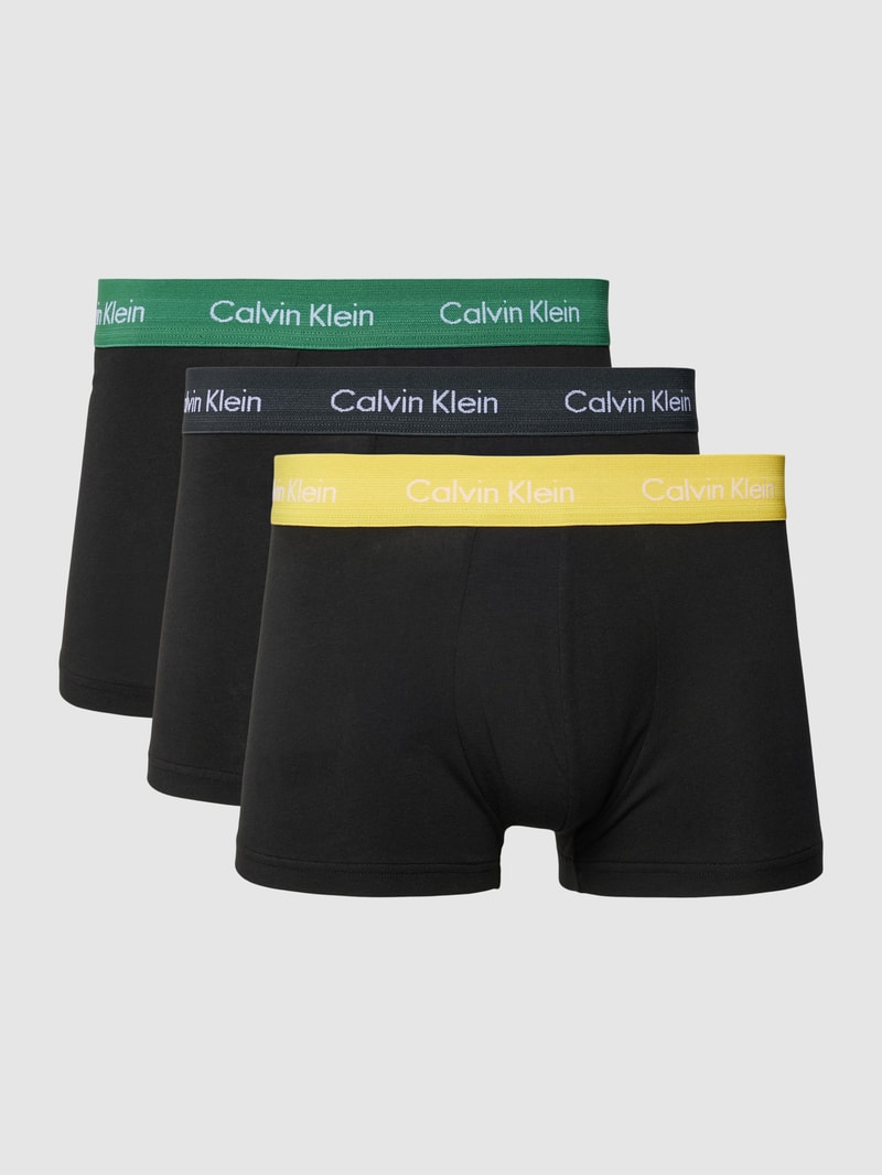 Low Rise Trunks mit elastischem Logo-Bund im 3er-Pack in schwarz