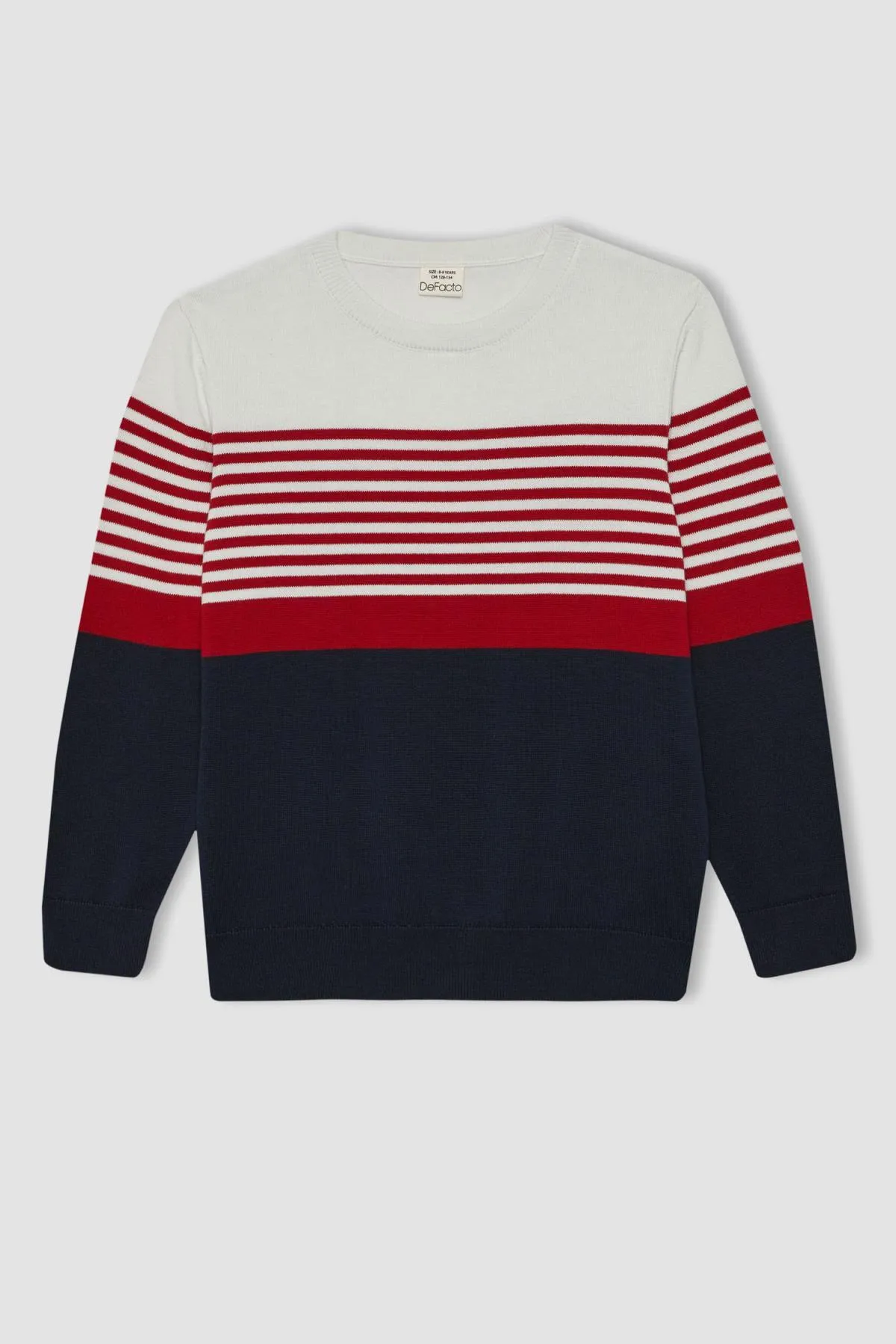 DeFacto  Strickpullover für Jungen mit normaler Passform und Rundhalsausschnitt