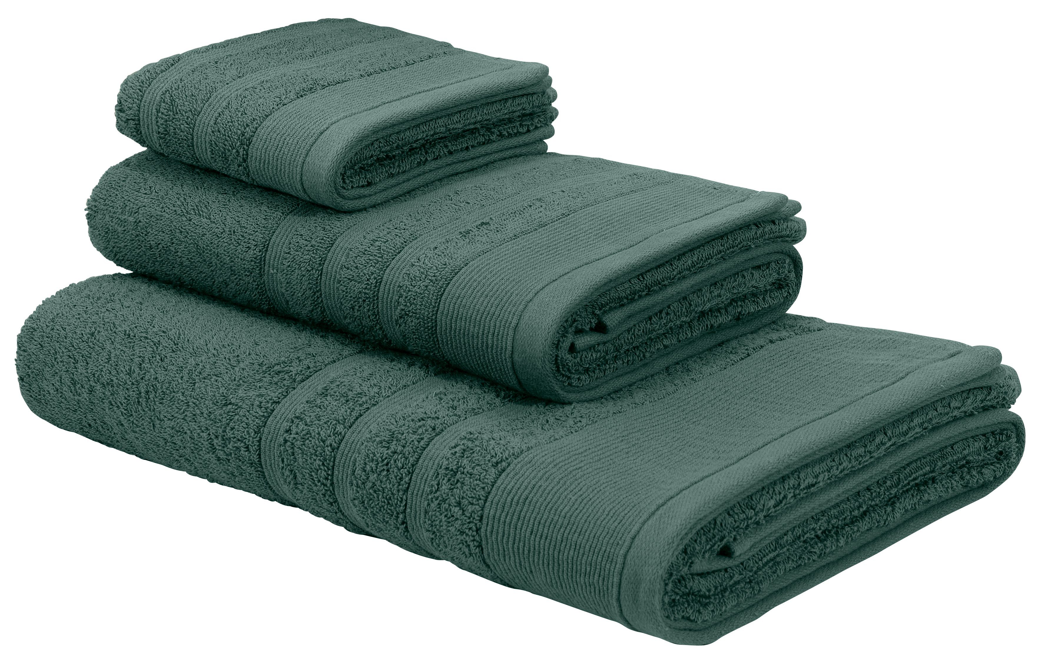 Home affaire Handtuch Set Cerdon, Premium Handtücher mit Bordüre, Handtuch-Set, Frottier, (Set, 3-tlg), Gästehandtuch, Handtuch, Duschtuch, 100% Baumwolle 600gr/m²