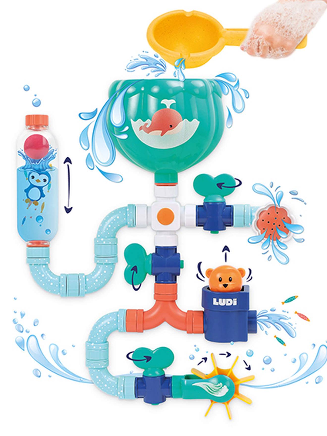 Ludi Baby Badewannen-Wasserbahn LUDI - blau