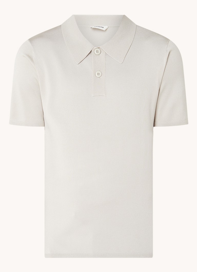 Sandro  Regular fit fijngebreide polo met stretch