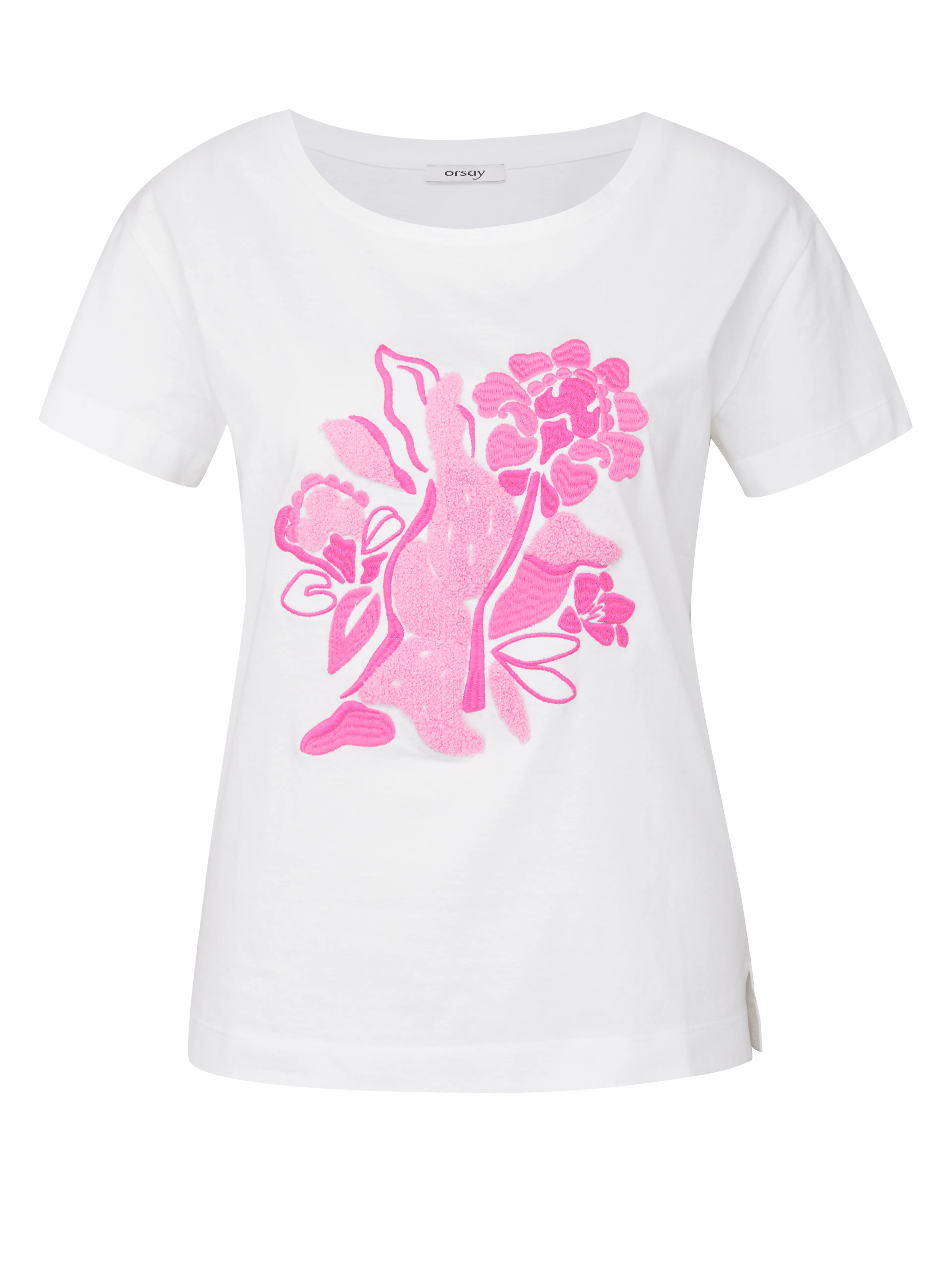 Weißes Damen-T-Shirt mit kurzen Ärmeln ORSAY