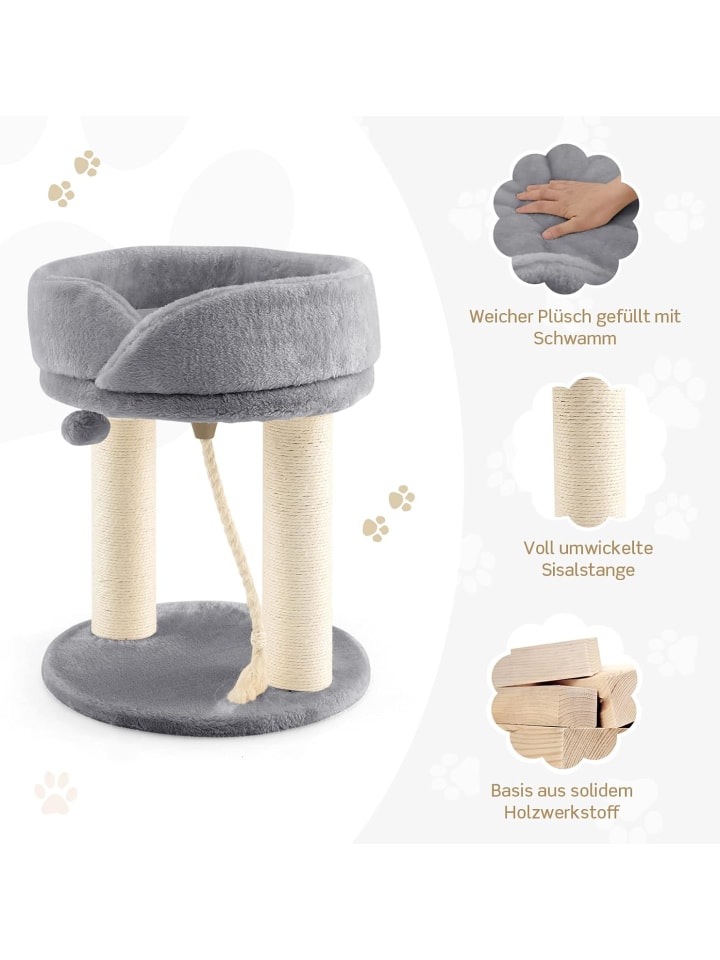 COSTWAY 4in1 Katzenbaum in Grau günstig kaufen 40 cm