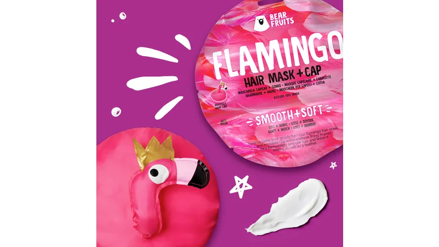 Bear Fruits Haarkur/Balsam/ Flamingo 20ml + Cap 20 ml