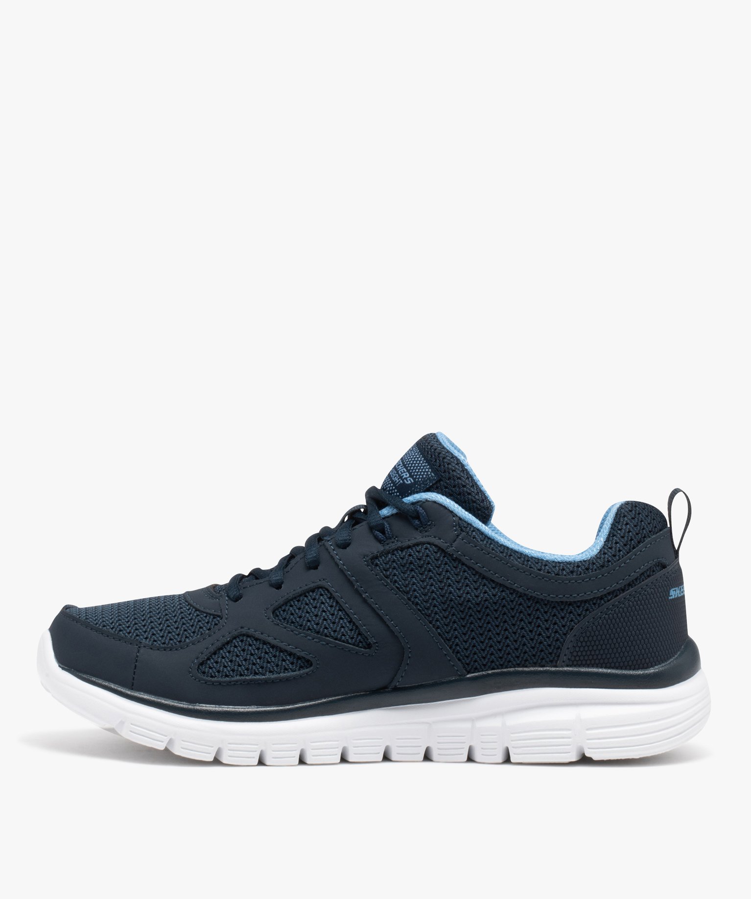 Baskets homme dessus uni en mesh à lacets - Skechers marine | GEMO