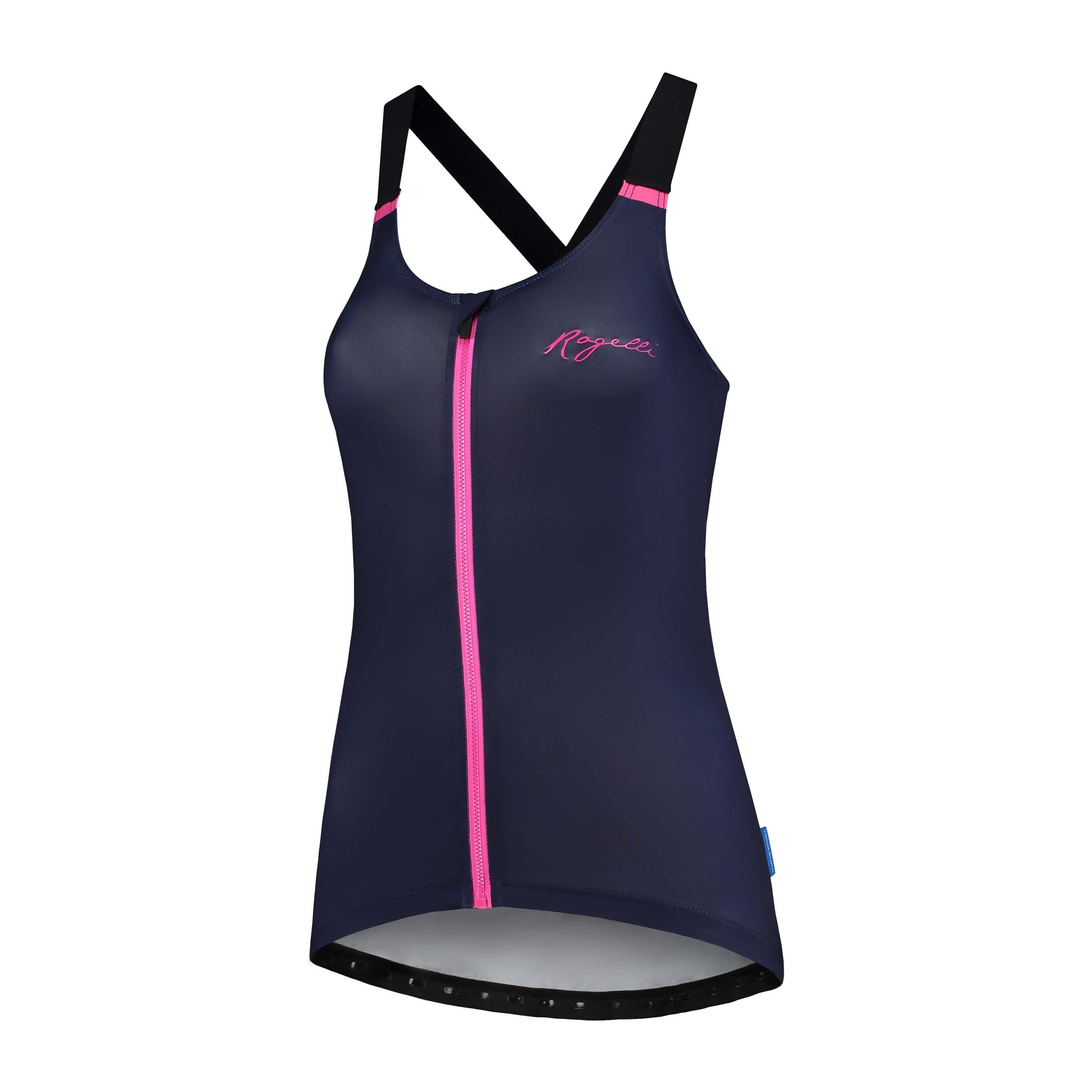 Rogelli Twist Blau/Rosa Damen Radtrikot Ärmellos